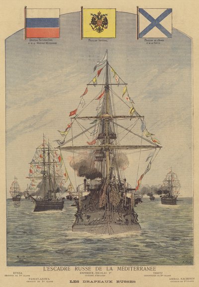 Den russiske marineskvadronen i Middelhavet av after Henri Meyer
