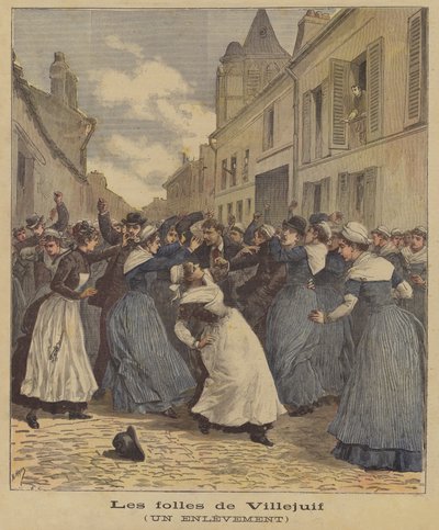 Galningene i Villejuif av after Henri Meyer