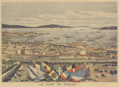 Havnen i Toulon av after Henri Meyer