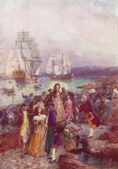 Lojalistenes landing, 1783 av after Henry Sandham