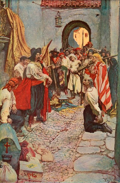 Utpressende hyllest fra innbyggerne av after Howard Pyle
