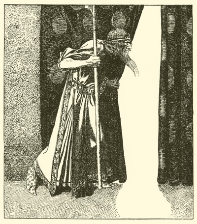 Kong Mark grubler på ugagn av after Howard Pyle