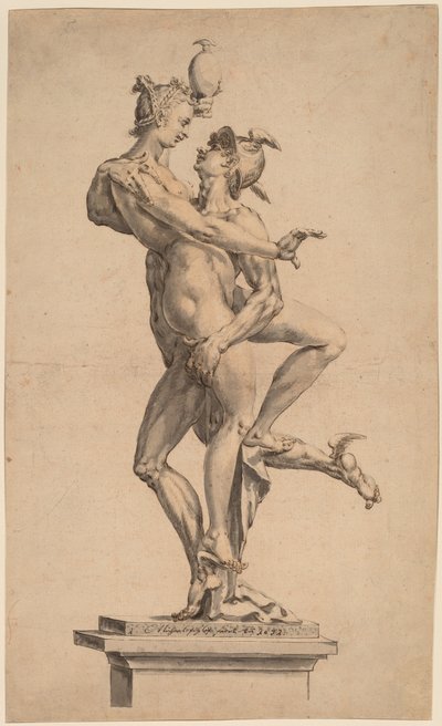 Mercury Abducting Psyche av after Jan Muller Michael Philip I