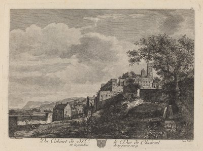 Utsikt over en Hilltown av after Jan van der Heyden Jeanne Deny