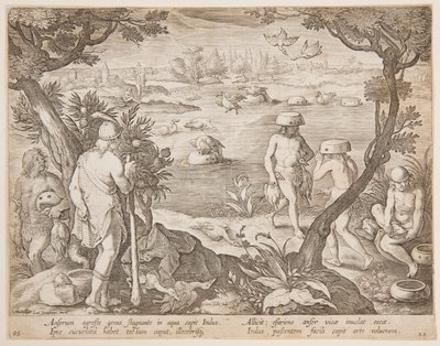 Å fange gjess av after Jan van der Straet, called Stradanus