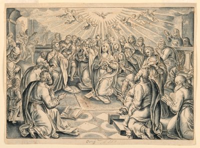 Scene fra Apostlenes gjerninger, etter Stradanus av after Jan van der Straet, called Stradanus