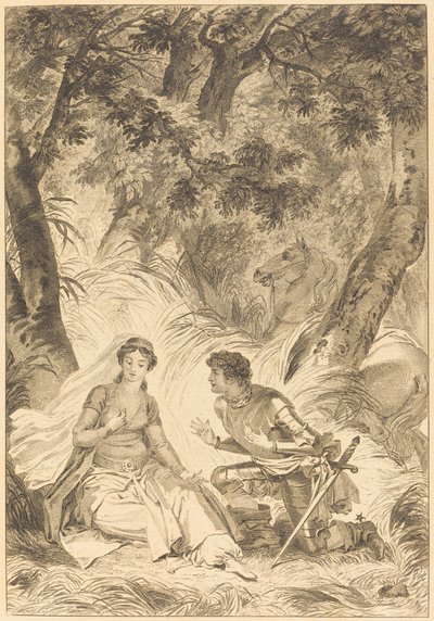 Bruden til kongen av Garbe: Ridderen av after Jean Honoré Fragonard