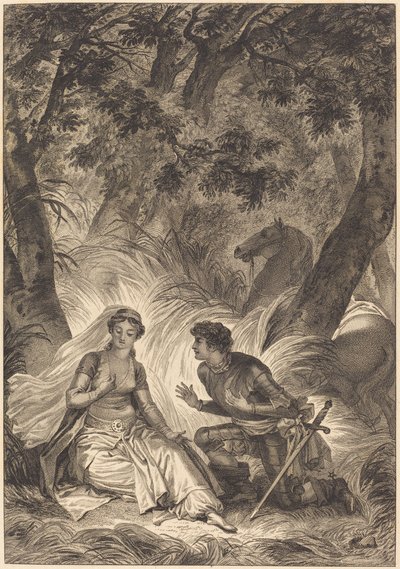 Bruden til kongen av Garbe: Ridderen av after Jean Honoré Fragonard