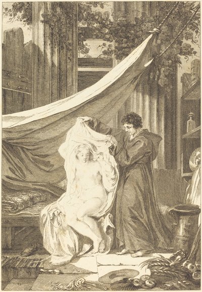 Eremitten (Djevelen i helvete) av after Jean Honoré Fragonard