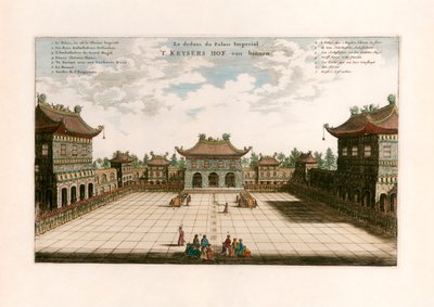 Det keiserlige palass, Peking, Kina av after Johannes Nieuhof