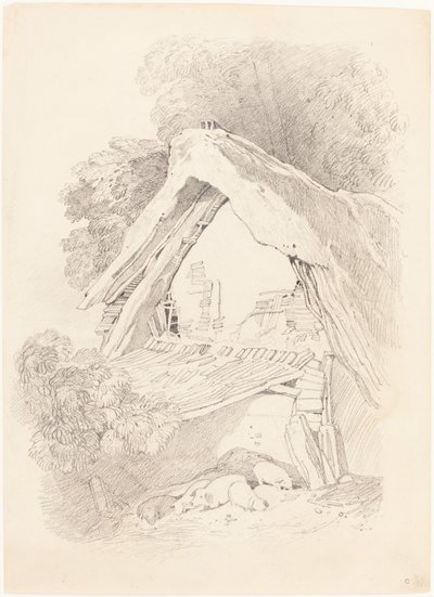 Hytte på Diss av after John Sell Cotman British 19th Century
