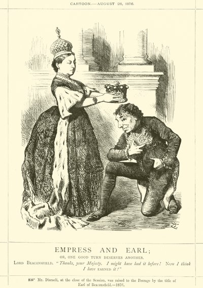 keiserinne og jarl; eller, en god sving fortjener en annen av after John Tenniel