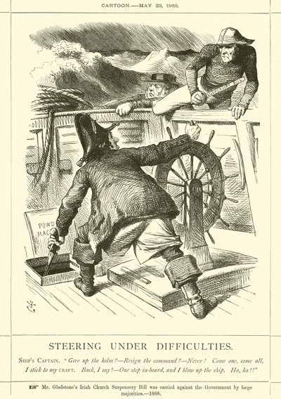 Styring under Vanskeligheter av after John Tenniel