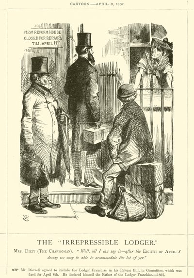 Den Irrepressible Lodger av after John Tenniel