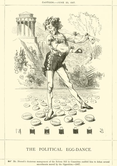Den politiske eggedansen av after John Tenniel