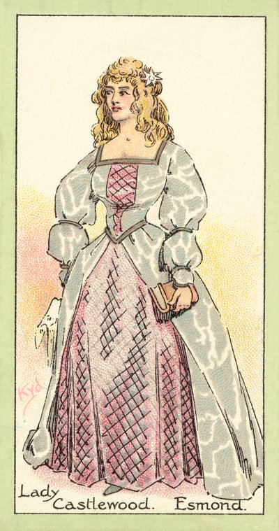 Lady Castlewood, Esmond (chromolitho) av after Joseph Clayton Clarke
