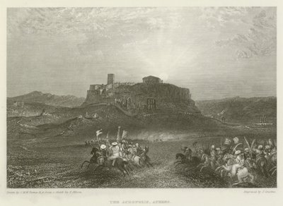 Akropolis, Athen av after Joseph Mallord William Turner