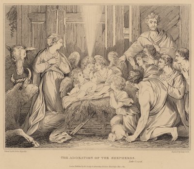 Hyrdenes tilbedelse, Luke av after Joshua Reynolds