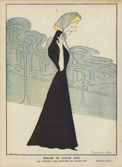 Madame De Latude (GYP), illustrasjon for Le Rire av after Leonetto Cappiello