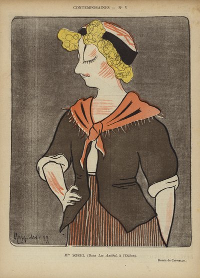 Frøken Sorel, illustrasjon for Le Rire av after Leonetto Cappiello