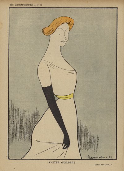 Yvette Guilbert, illustrasjon for Le Rire av after Leonetto Cappiello