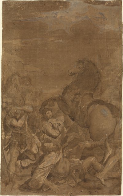 Omvendelsen til Saint Paul av after Lodovico Carracci