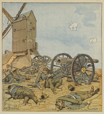 Tysk batteri demontert av sefyrene av after Louis Charles Bombled