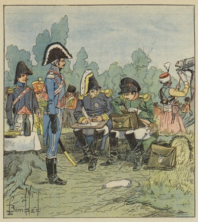 Berthier tok det til etterretning av after Louis Charles Bombled