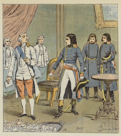 Bonaparte og greven av Cobenzl av after Louis Charles Bombled