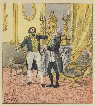 Det er nok! utbrøt Decres og la hånden over munnen. av after Louis Charles Bombled