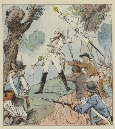 Charette er den virkelige helten i Vendée-krigen av after Louis Charles Bombled