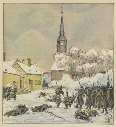 Kamp av 62. og 37. mars i landsbyen Change av after Louis Charles Bombled
