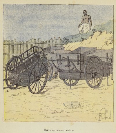 Konvoi av Lefebvre-biler av after Louis Charles Bombled