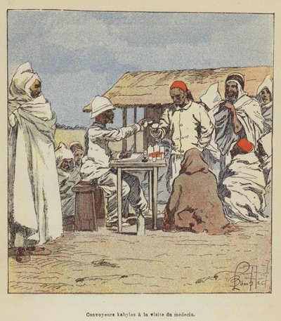 Kabyle transportører på legebesøk av after Louis Charles Bombled