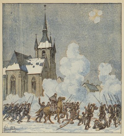 Defense of Patay by the 75th Mobiles av after Louis Charles Bombled