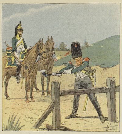 Drage og drage sapper av after Louis Charles Bombled
