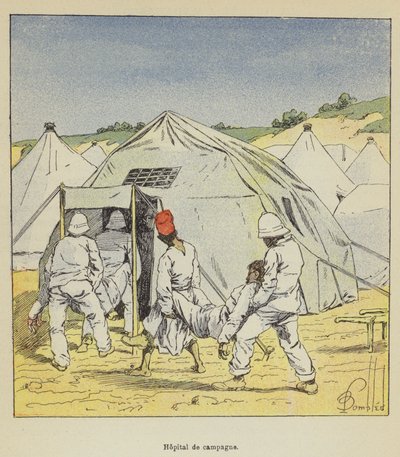 feltsykehus av after Louis Charles Bombled