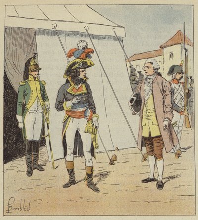 Det er for sent, sa generalsjefen og tok frem klokken. av after Louis Charles Bombled