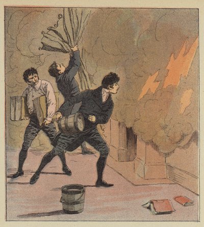 Brann i Longwood av after Louis Charles Bombled