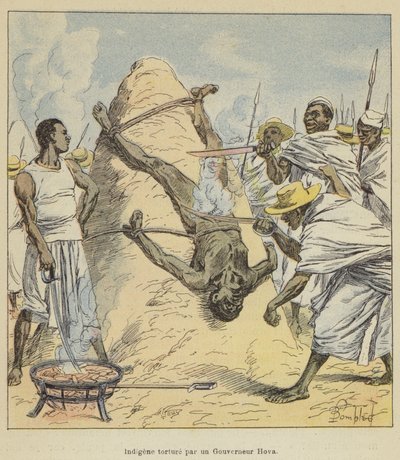 Urfolks tortur av guvernør Hova av after Louis Charles Bombled