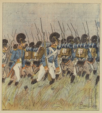 Sentrum av den franske linjen ble bevoktet av bayerne av after Louis Charles Bombled
