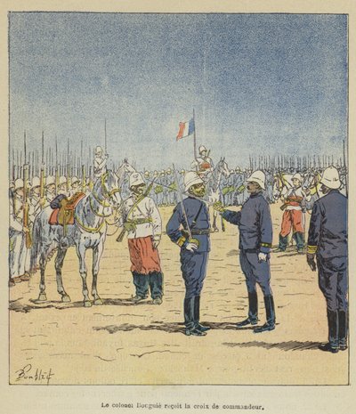 Oberst Bouguie mottar Kommandørkorset av after Louis Charles Bombled