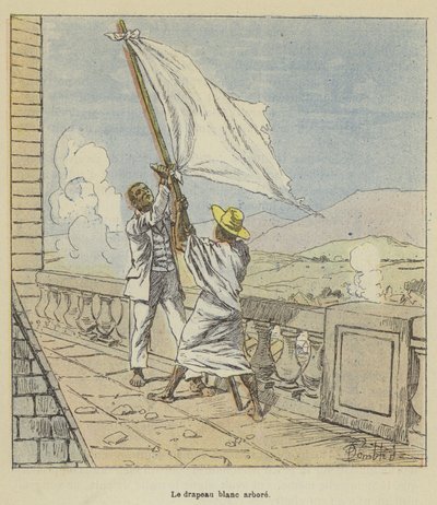 Det hvite flagget vaier av after Louis Charles Bombled