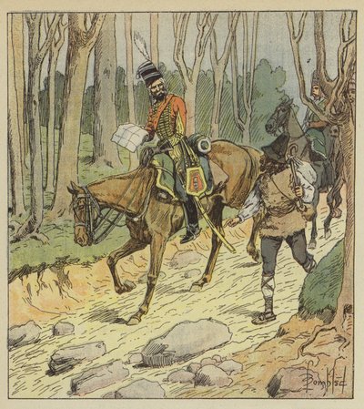 General Stengel var en utmerket husaroffiser av after Louis Charles Bombled