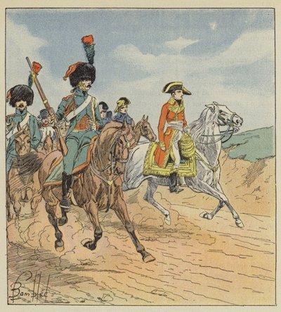 Den første konsulen og de konsulære vaktjegere, vakter av after Louis Charles Bombled