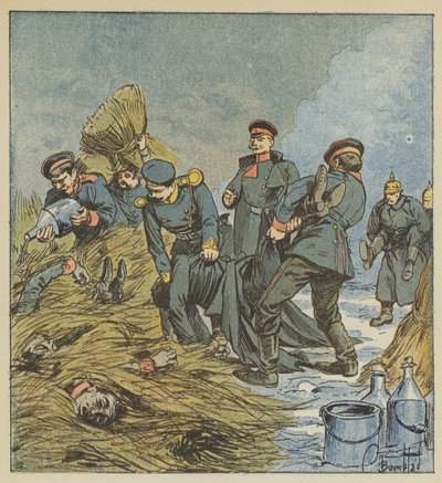 Preussen brenner sine døde av after Louis Charles Bombled