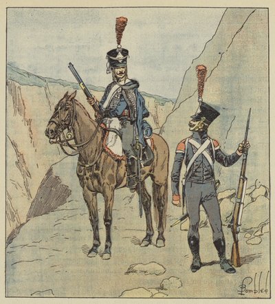 Provinsene som grenset til tyrkerne hadde kroatiske regimenter av after Louis Charles Bombled