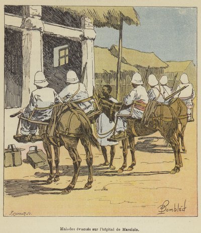 Pasienter evakuert til Marololo sykehus av after Louis Charles Bombled