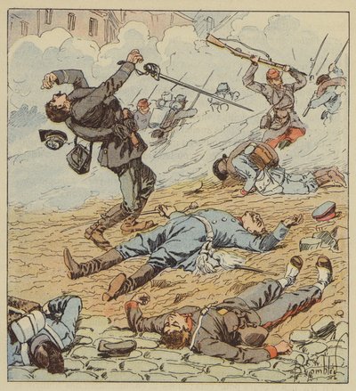 Kaptein de Boissieu døde i slaget ved Orleans av after Louis Charles Bombled