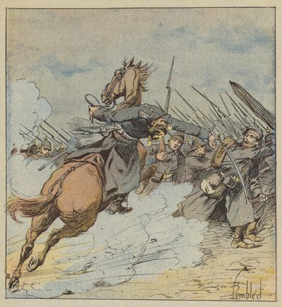 Oberst de Kontskis død av after Louis Charles Bombled